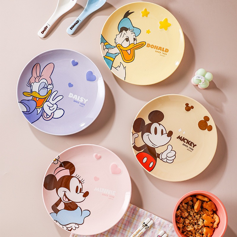 8-inch yellow cartoon ceramic plate featuring - Weee!