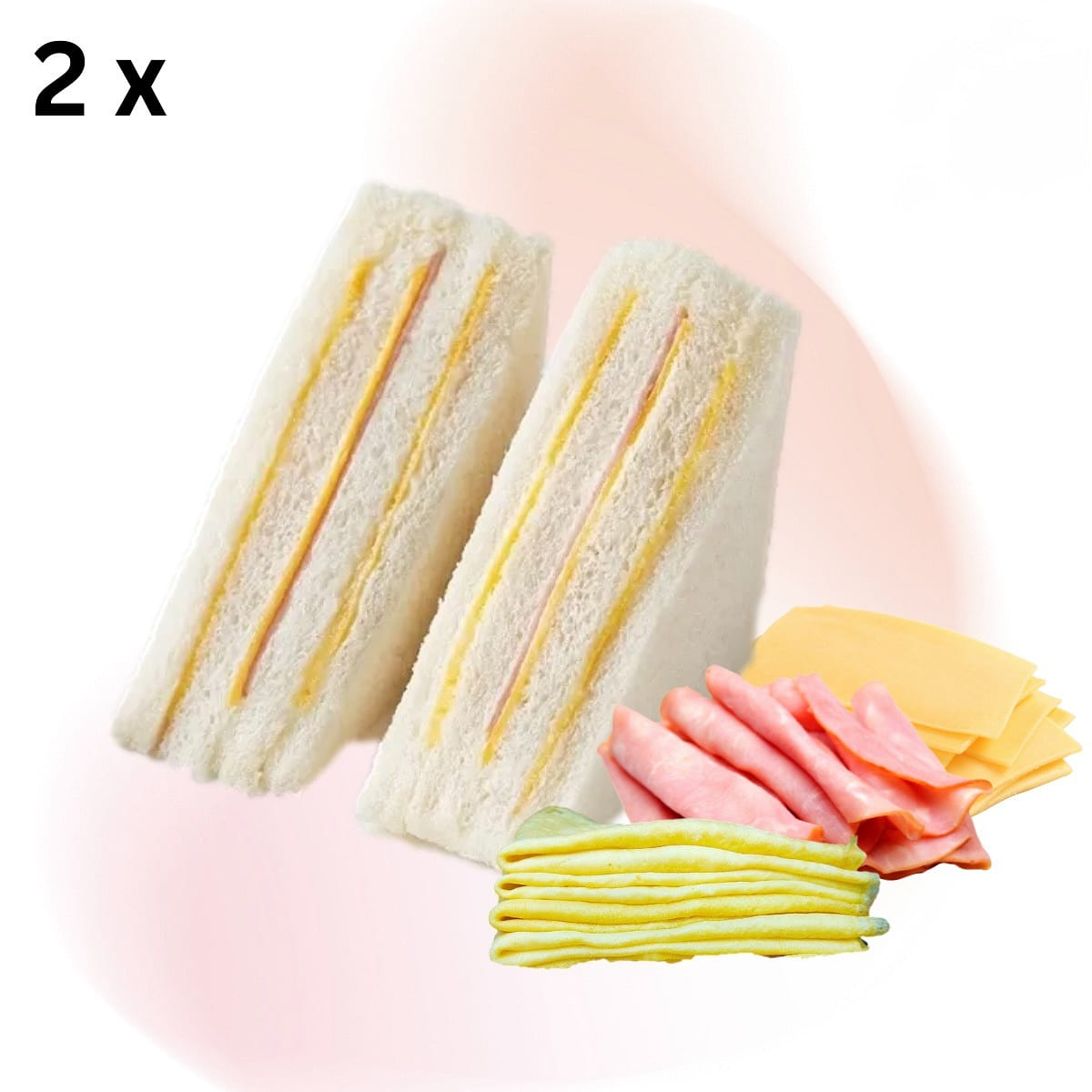 Taiwanese Supreme Ham&Cheese Egg Sandwich 2 Pack 1 each