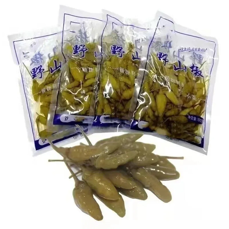 酸甜野山椒小米辣泡菜咸菜泡椒小辣椒100g*1袋 100 克