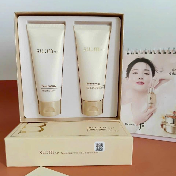 Sum37 Time Energy Peeling Gel 100ml & Cleasing Foam 100ml Set 1 hộp