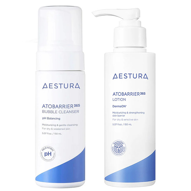 AESTURA Atobarrier 365 Bubble Cleanser + Lotion Set