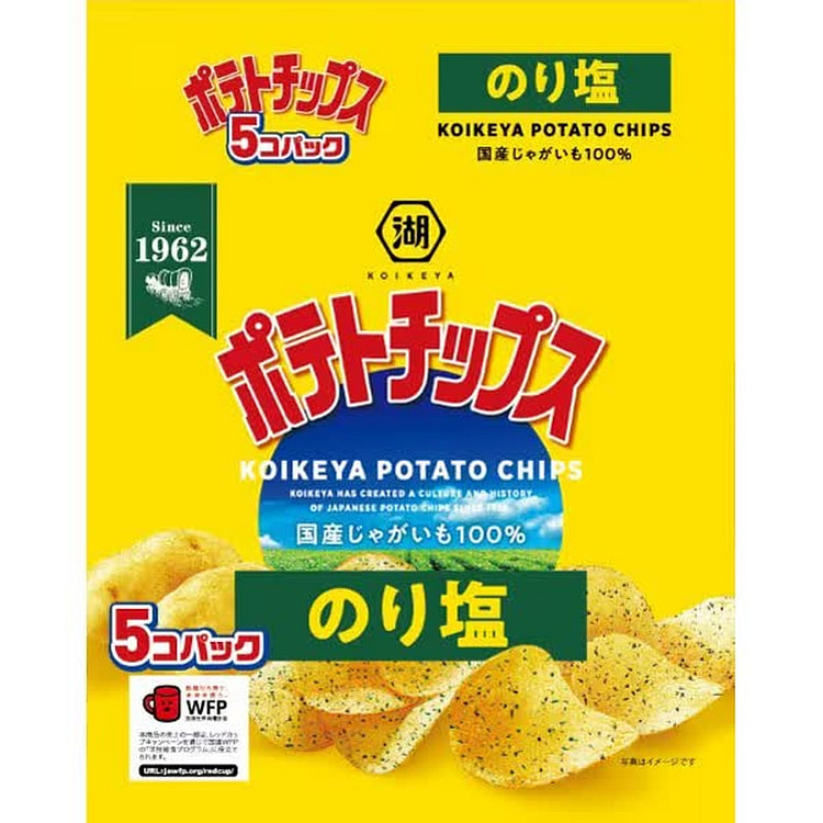 湖池屋海苔盐味薯片27g*5