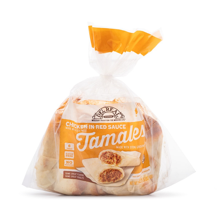 Del Real Tamales de Pollo en Salsa Roja