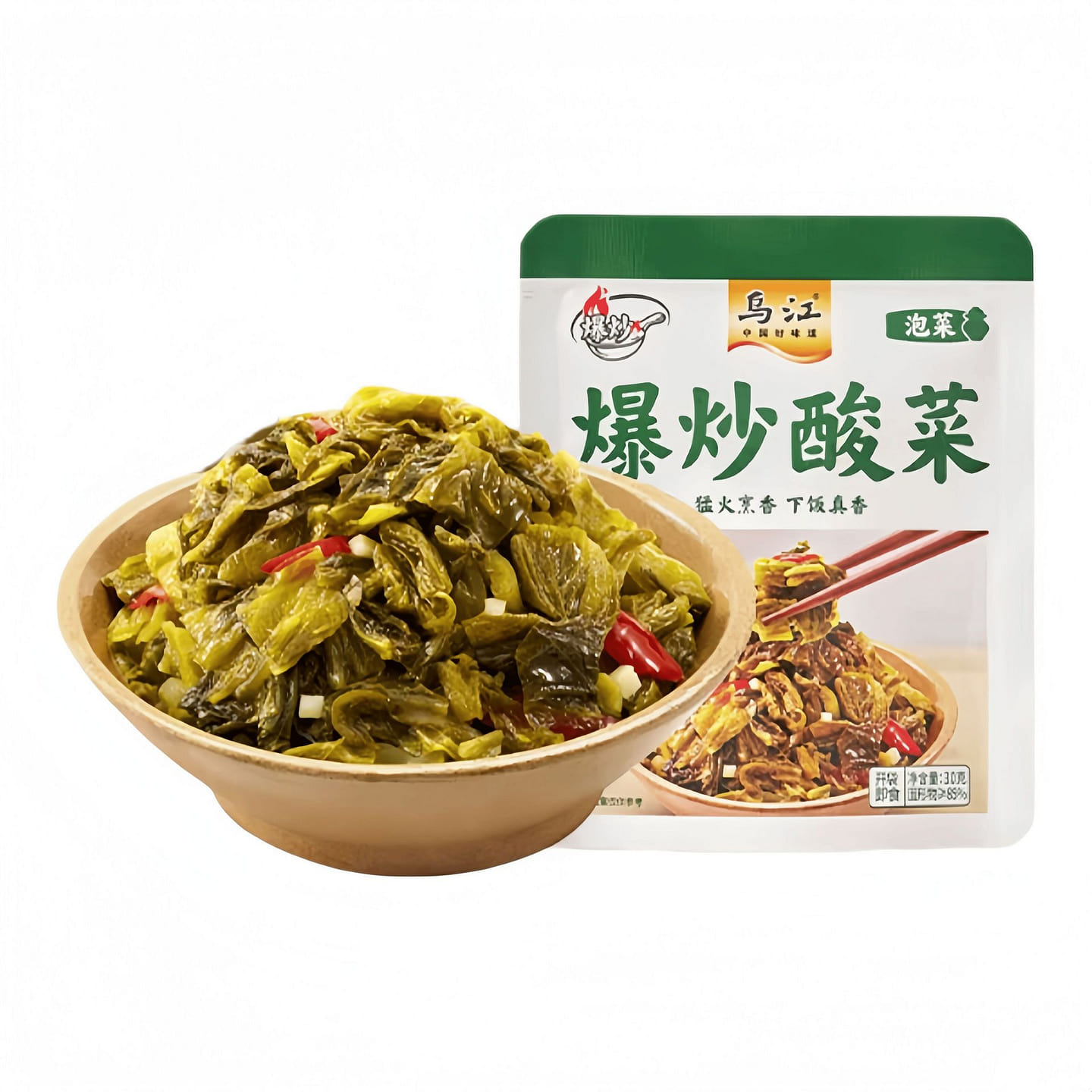 Wujiang Stir-Fried Pickled Cabbage 30g*12 packs 360 g