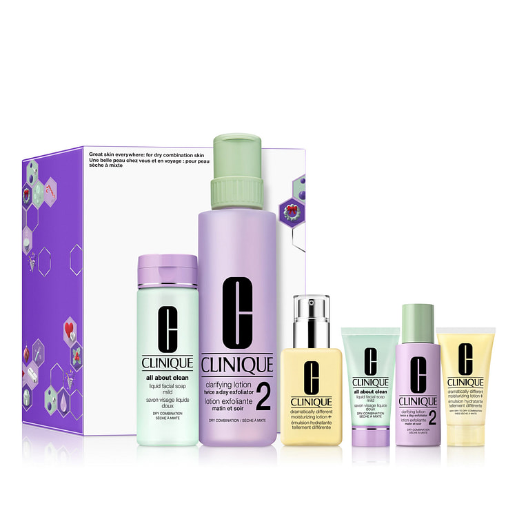 Clinique Great Skin Everywhere Set: For Dry Combination Skin