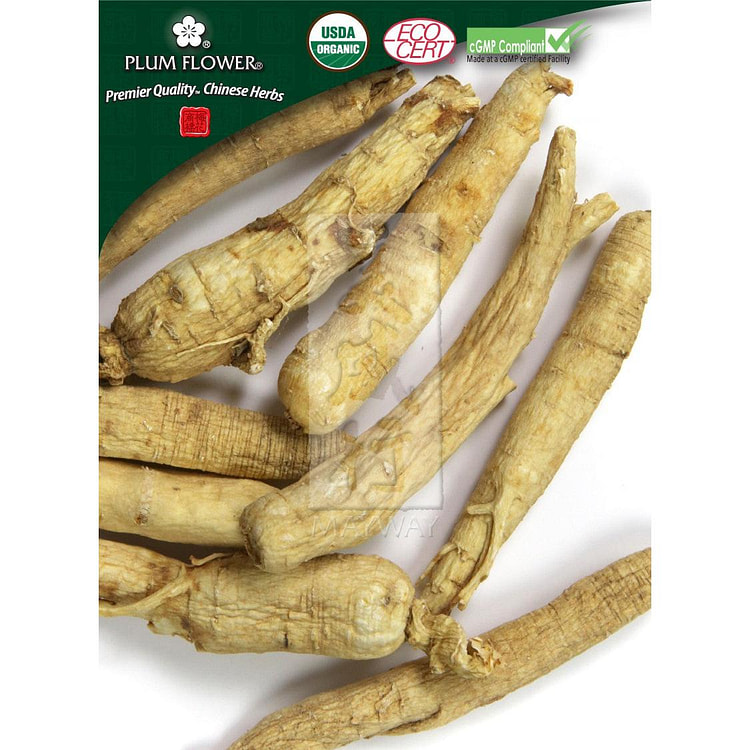 Ren Shen (Kirin Bai), unsulfured- Certified Organic Panax ginseng root - wh
