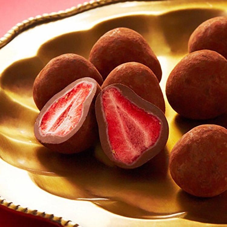 [Japan Post] KOBE FRANTZ Strawberry Truffle Chocolate 90g Cacao Flavor
