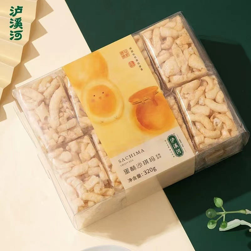 Egg Custard Sachima, Breakfast, Bread, Cookies, Pastry, Snacks 320 g