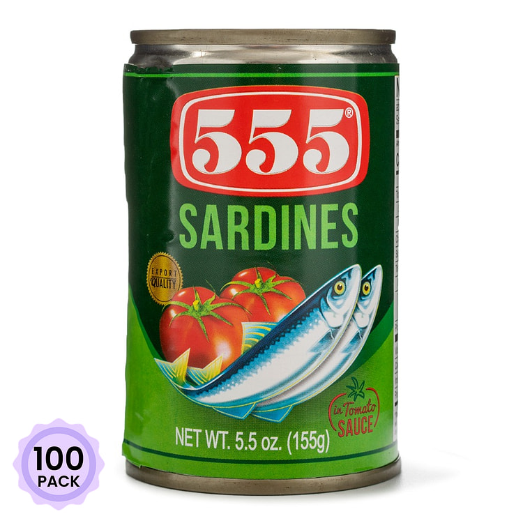 555 番茄酱沙丁魚罐头 5.5 盎司*100 包