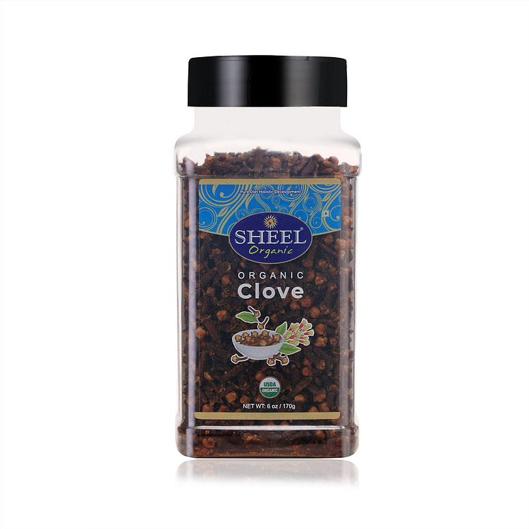 SHEEL USDA Organic Clove Whole - Kosher, 6 oz/170g 1 each