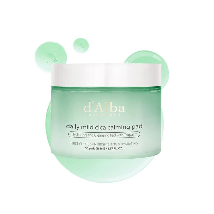 D'Alba每日温和积雪草舒缓棉片50片165毫升 1 份