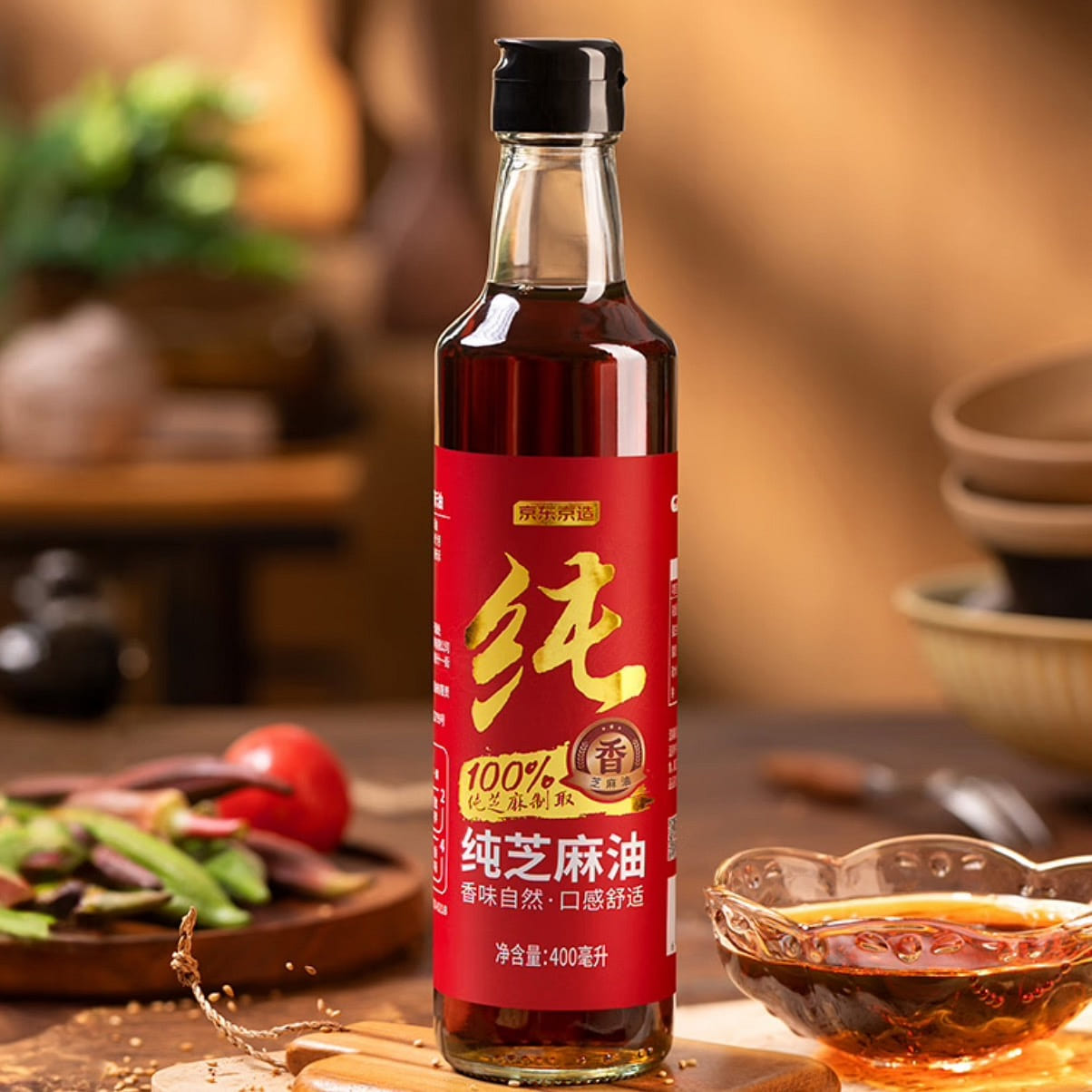Jing Dong Zhi Zao Plain Sesame Oil 400 ml
