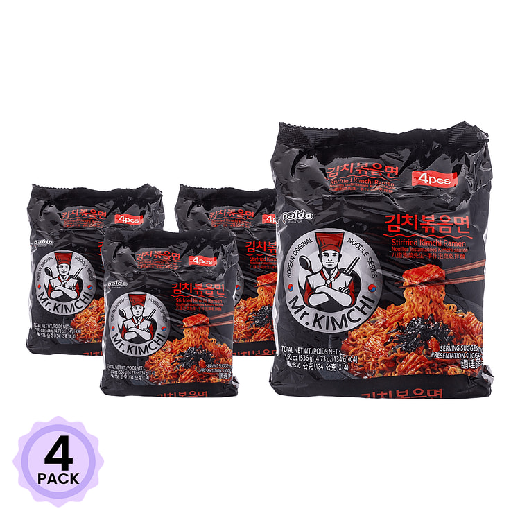 Paldo Stir-Fried Kimchi Ramen 134g*4 536 g*4 pack