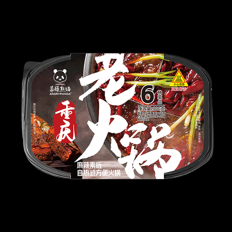 食人谷暴躁熊猫 自热火锅麻辣素菜宽粉 老火锅350g*1盒