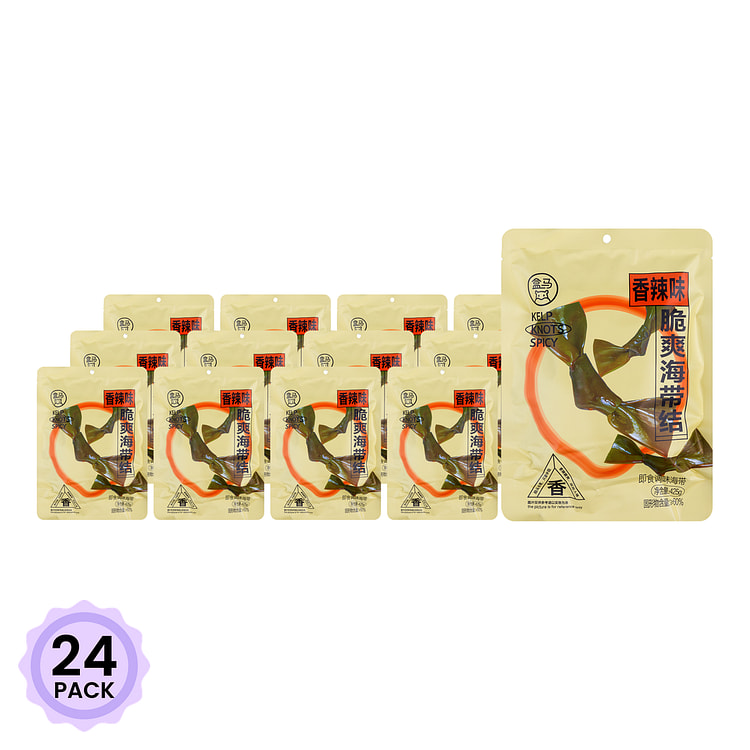 盒马 脆爽海带结(香辣味) 425 克*24 包
