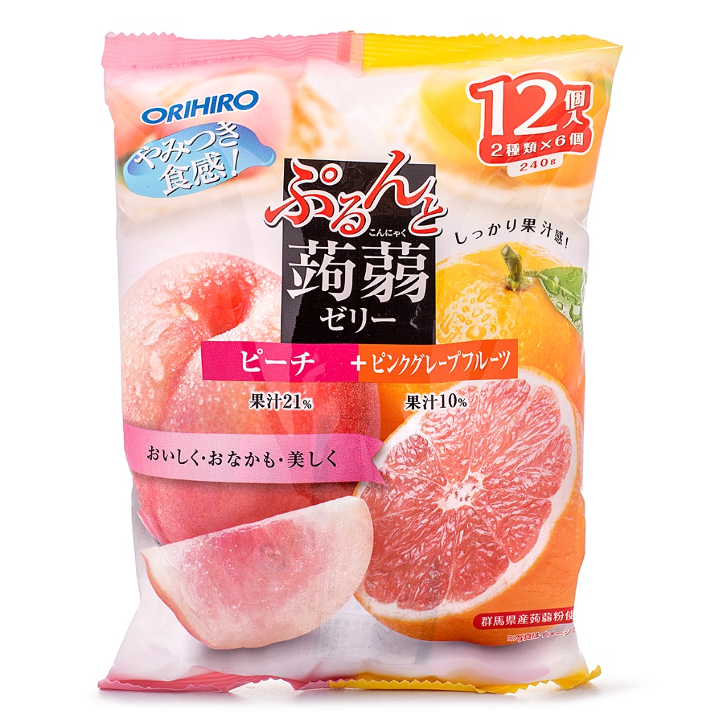 オリヒロ ぷるんと蒟蒻ゼリー ピーチ＋ピンクグレープフルーツ（2種類