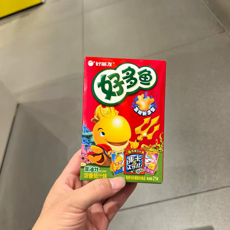 好丽友好多鱼浓香茄汁味薯片21g*1盒 21 克