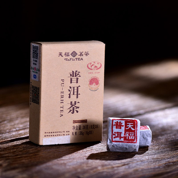 天福茗茶普洱茶熟茶36克*1盒