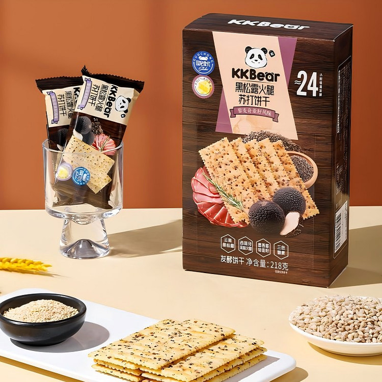 超友味 黑松露火腿苏打饼干风味零食 218g*1盒