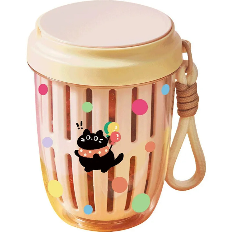 Food-grade portable fruit cup, pink version 1 count