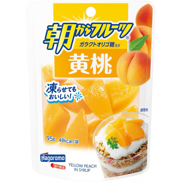 Hagoromo Morning Fruit Yellow Peach in Syrup 95g 1 each