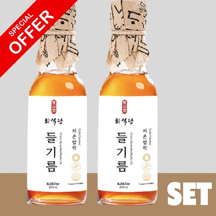 崔氏石压冷榨紫苏油（2瓶装） 180 毫升