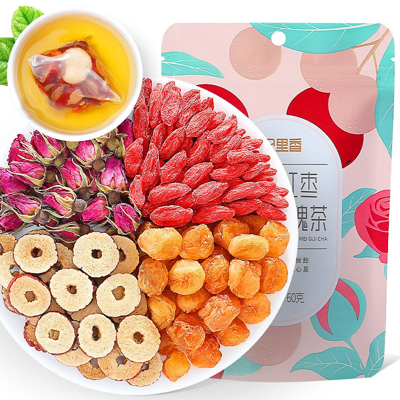 【 Qi Li Xiang 】 Longan red date rose Wolfberry tea balance endocrine 60g/ box 60 g