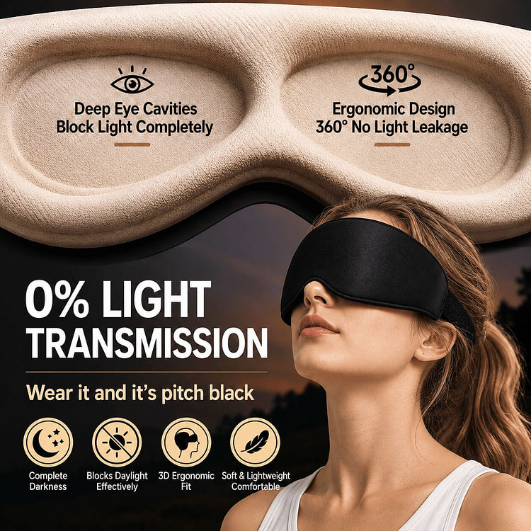 Banana Gravity Sleep Eye Mask - Black 1 count