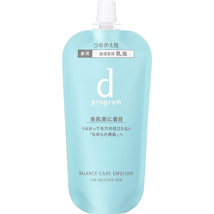 【日本直邮】资生堂 d program 安肌心语 平衡柔肤水乳套装 敏感肌保湿护肤 乳液（替换包）