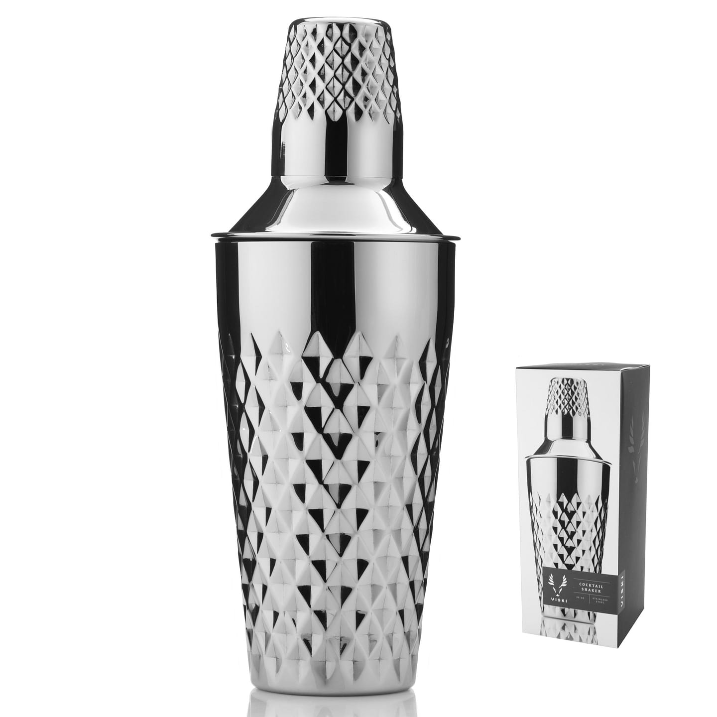Stainless Steel Faceted Cocktail Shaker by Viski® 25 fl.oz