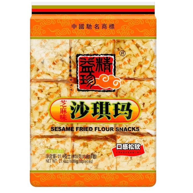 2packs sesame fried flour snacks 608 g