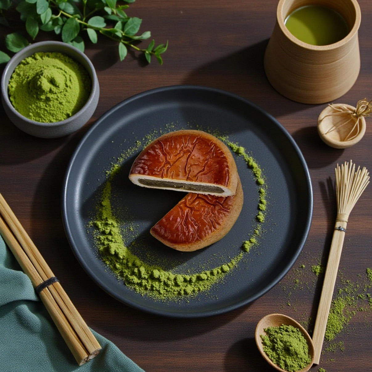 Honma Tsukisamu Matcha Sweet Bean Paste Anpan 325 g