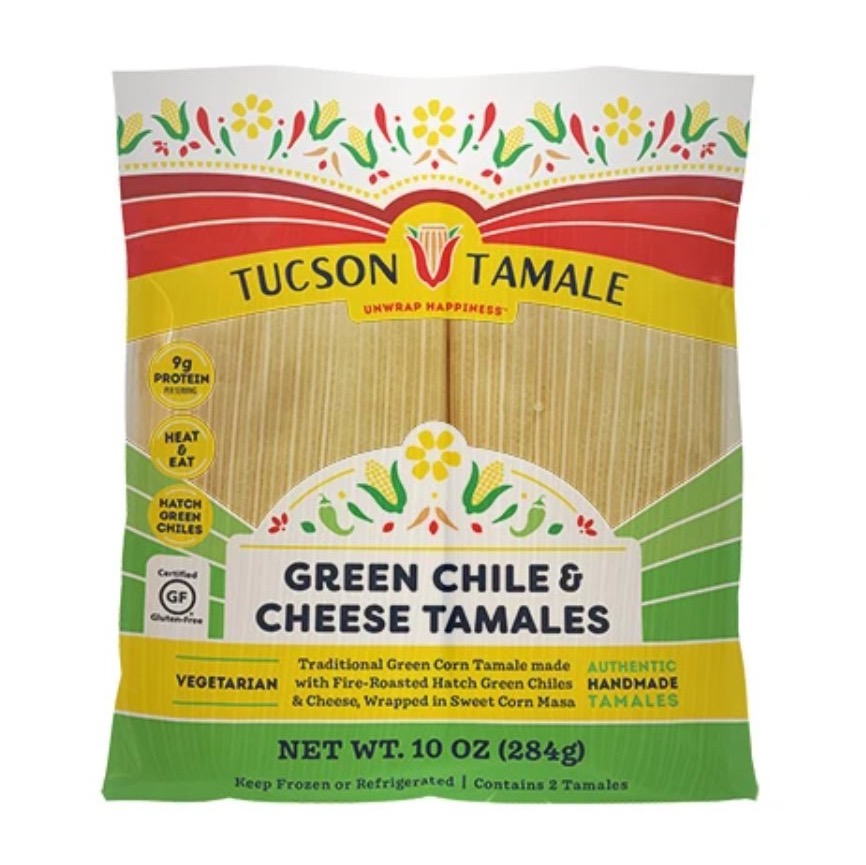 Tucson Tamale Company, Green Chile & Cheese Tamale 2pk Weee!