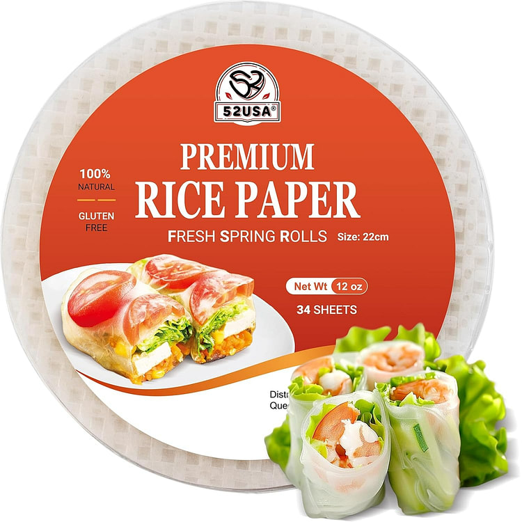 Rice Paper, 34 Sheets,Gluten-Free Wonton Wrappers 1 each