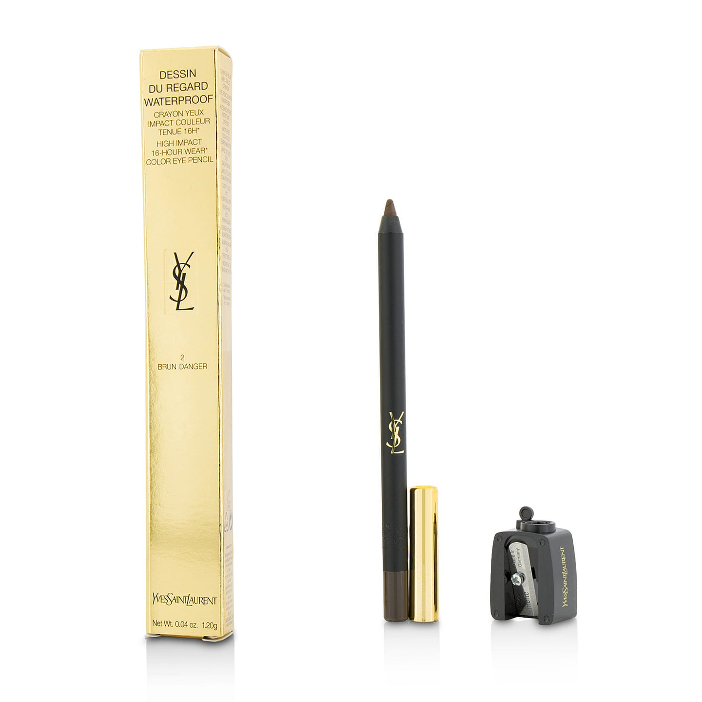 Yves Saint Laurent Dessin Du Regard Waterproof High Impact Color Eye Pencil – # 2 Brun Danger 1.2g/0.04oz 1 g