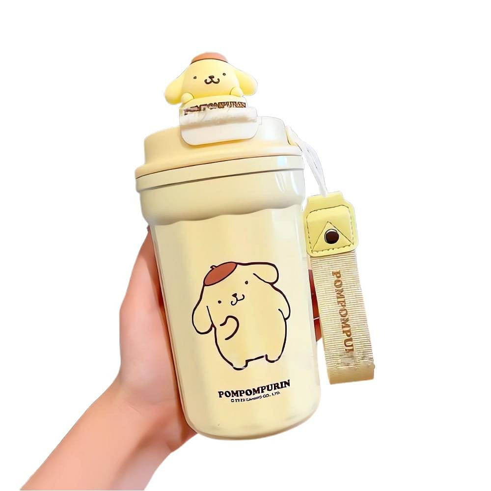 480 ml cute and durable children’s water cup with lid and straw Yellow 1 each