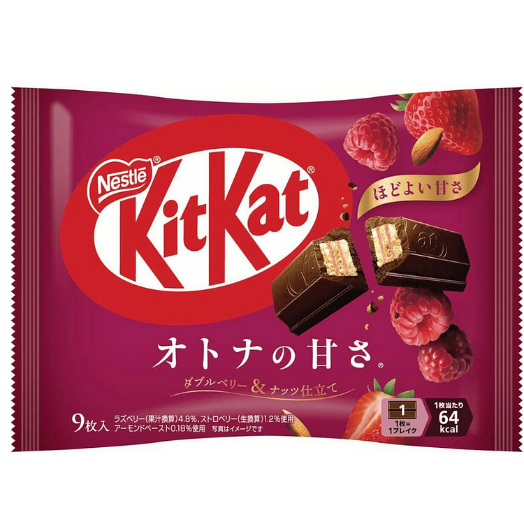 雀巢KIT KAT杏仁蔓越莓草莓巧克力威化 9枚 1 包