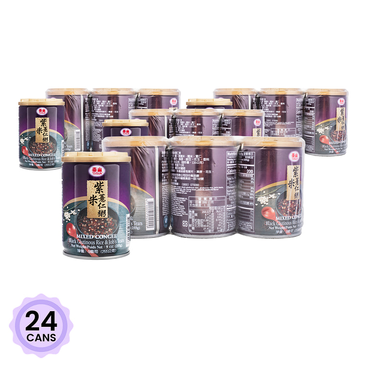 泰山 紫米薏仁粥 6罐 9 盎司*24 罐