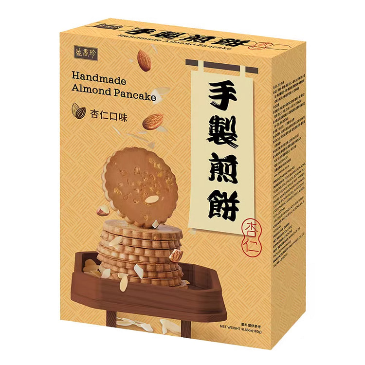 盛香珍 杏仁煎饼酥饼杂粮饼干早餐 210g*1盒