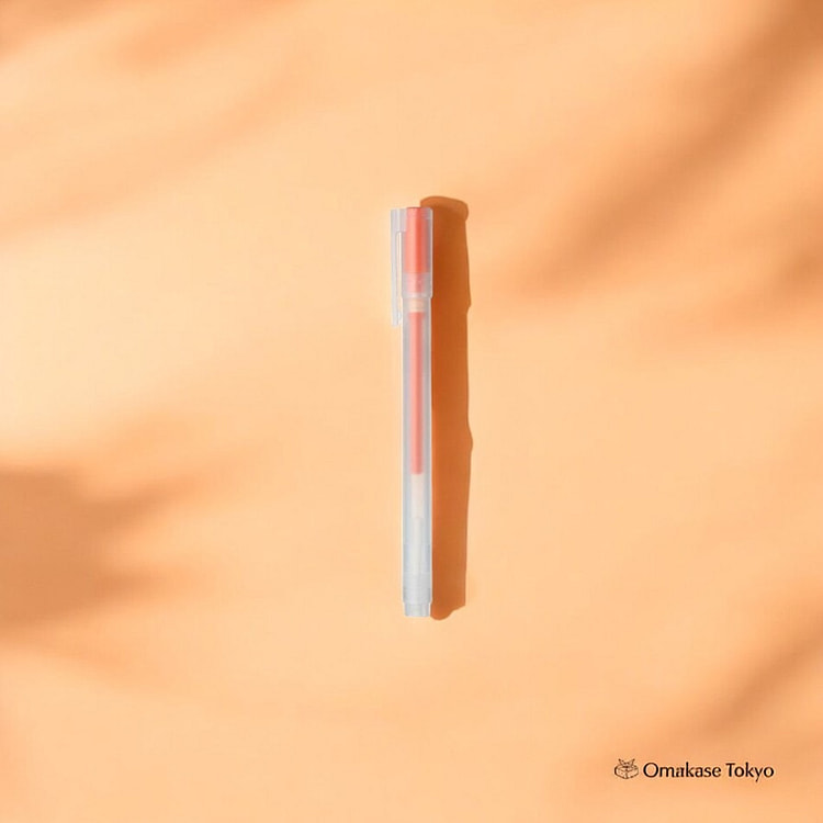 MUJI Gel Ink Ballpoint Pen-Cap Type Orange 10 g
