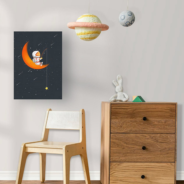 Yi Paintings 装饰画 太空遨游 实木内框装裱 30cm x 40cm C款