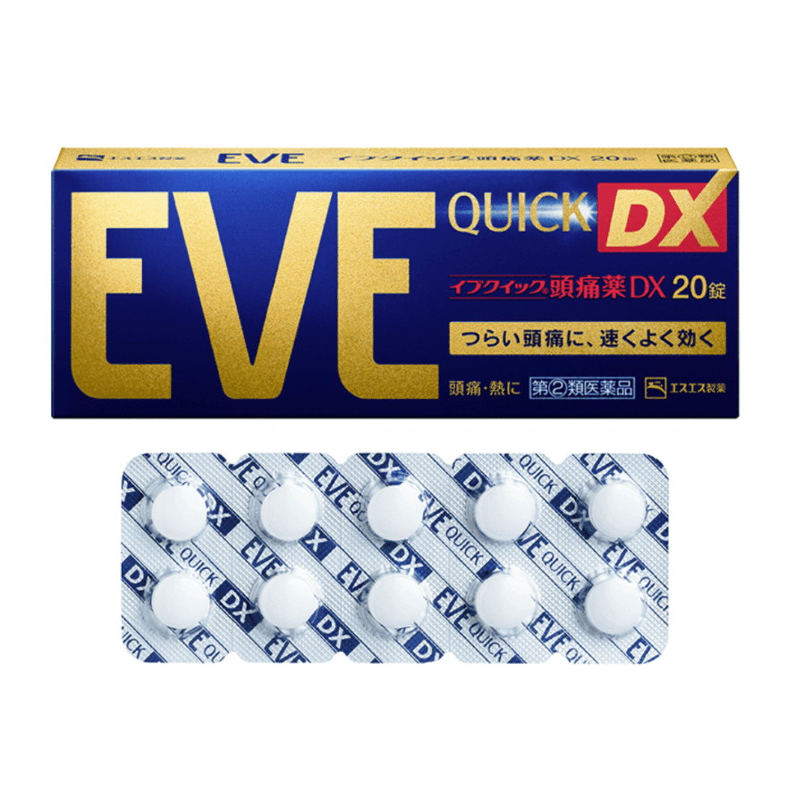 White Rabbit EVE soreness Relief Ibuprofen Analgesic Antipyretic Menstrual soreness sore head Gold Box Strongest Type 20 Tablets 1 each