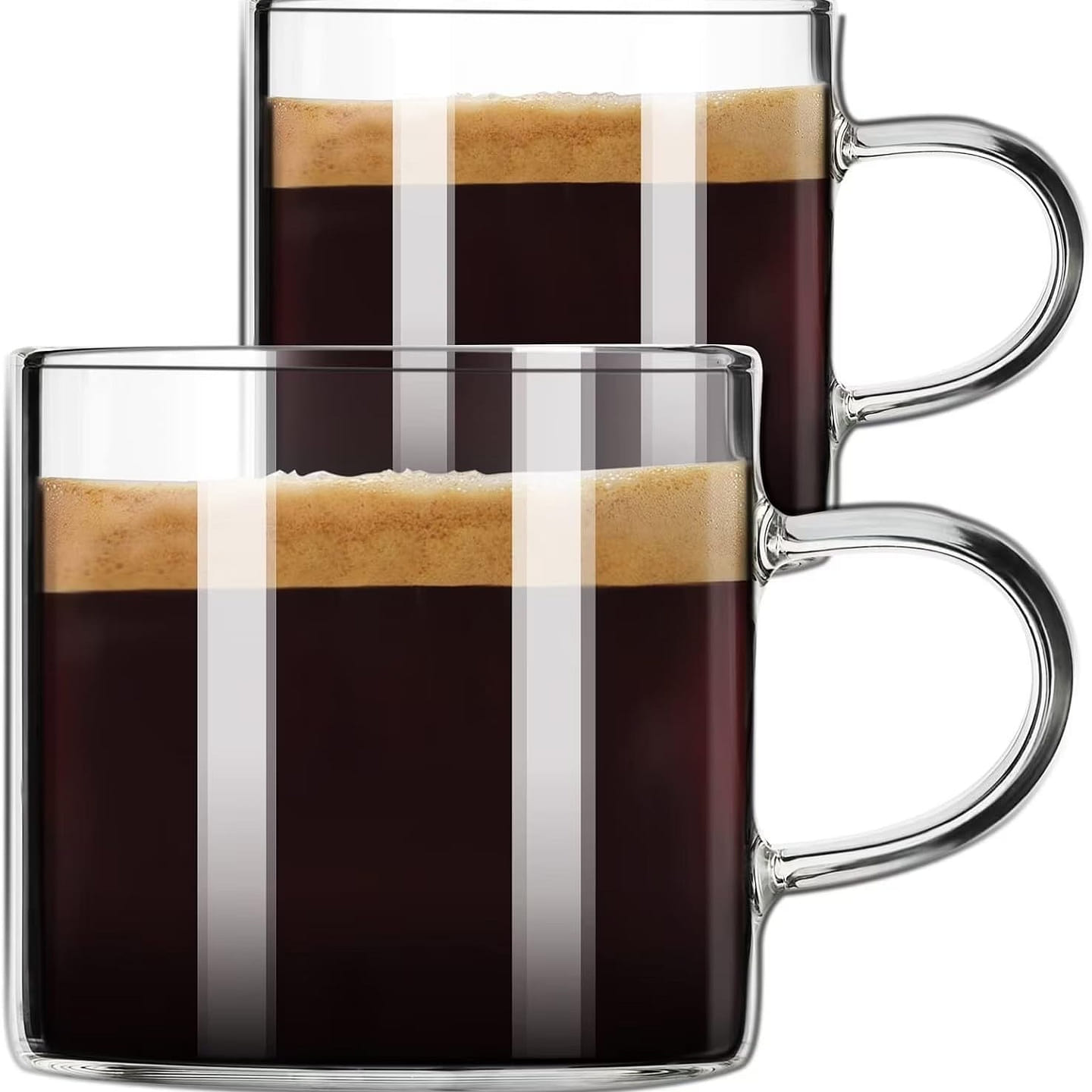 A set of two espresso cups with handles,4.3 ounces 4.3 fl.oz