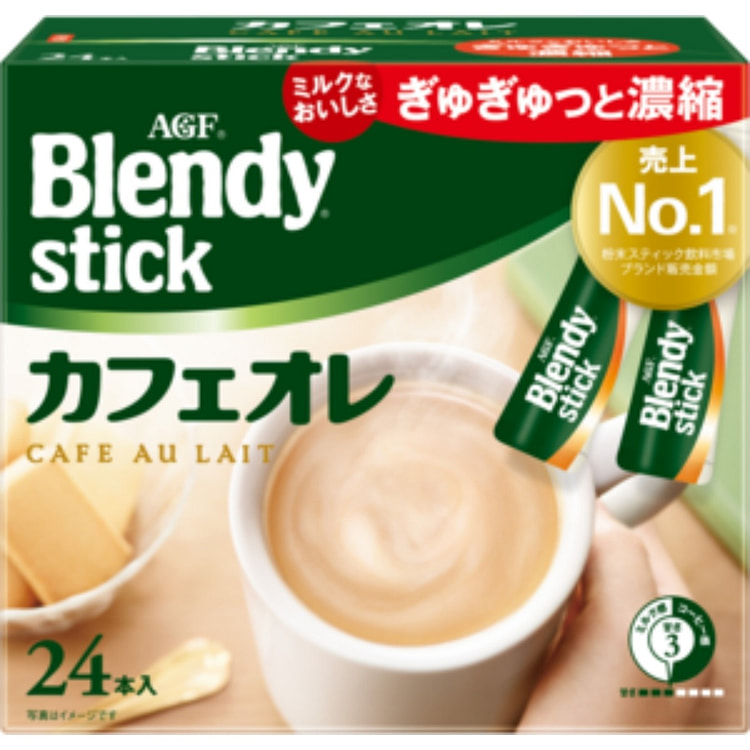 AGF Blendy Stick Cafe au Lait 24 sticks 1 box