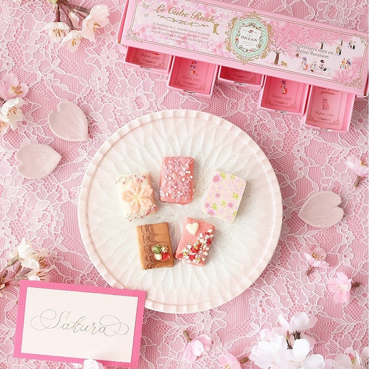 CAFE OHZAN Cherry blossoms Chocolate Gift Box 5pcs