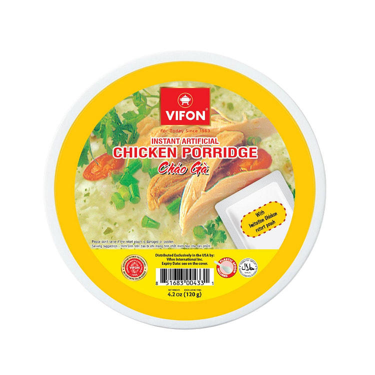VIFON 鸡肉风味粥碗 4.2 盎司