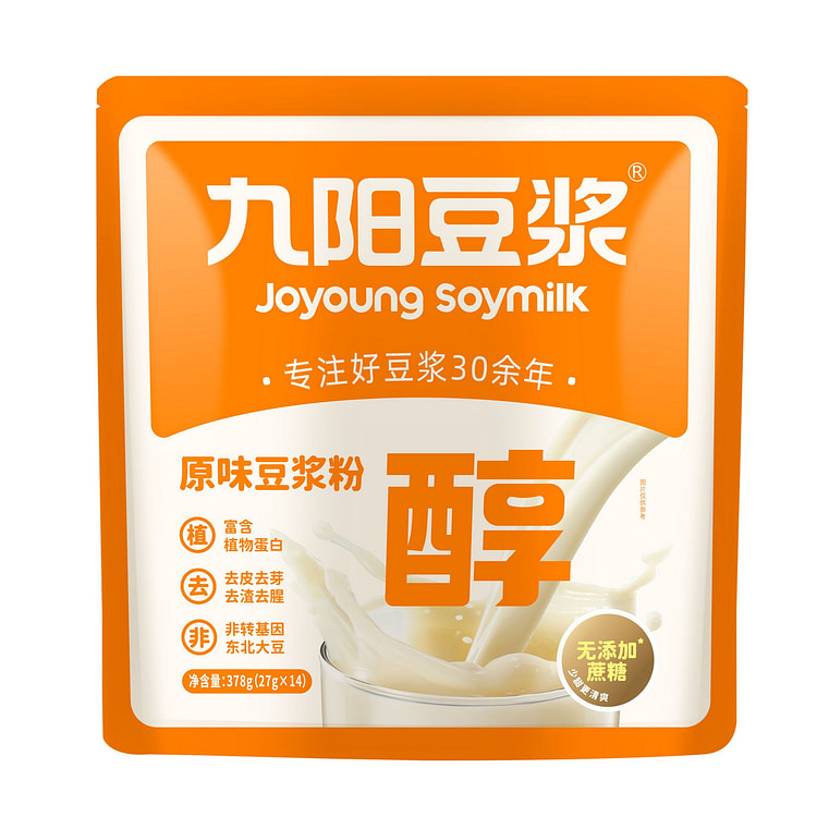 九阳 原味豆浆粉 27g*14pcs 纯豆浆高蛋白