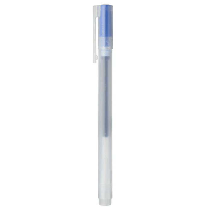 MUJI 0.38mm Blue Gel Ink Cap Ballpoint Pen 1 カウント