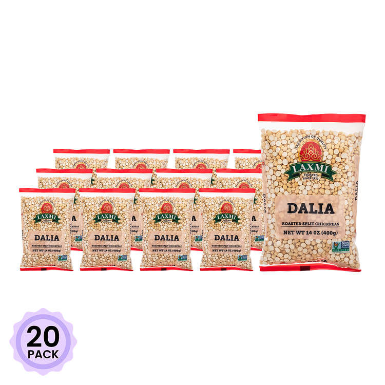 Laxmi Chana Dalia (Roasted Split Chickpeas) 14 oz*20 pack