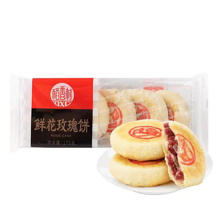 稻香村 鲜花玫瑰饼 175g*1盒 5枚 175 克